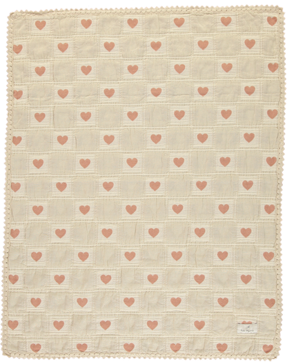 Heart Blanket Mauve Patchwork