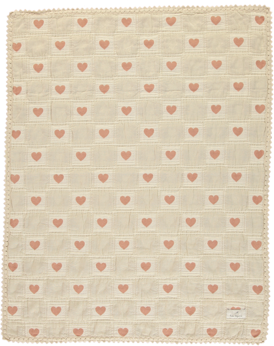 Heart Blanket Mauve Patchwork