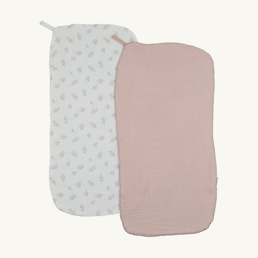 Burp Cloths-Pink Toast