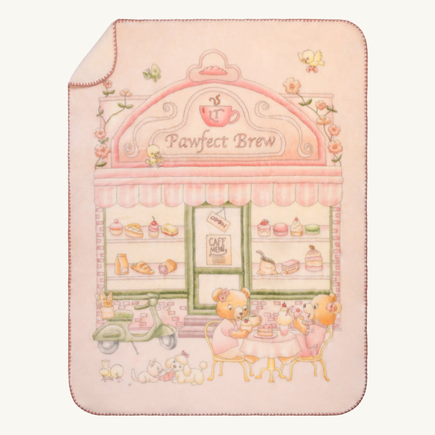 Pawfect Brew Sugary Pink Blanket