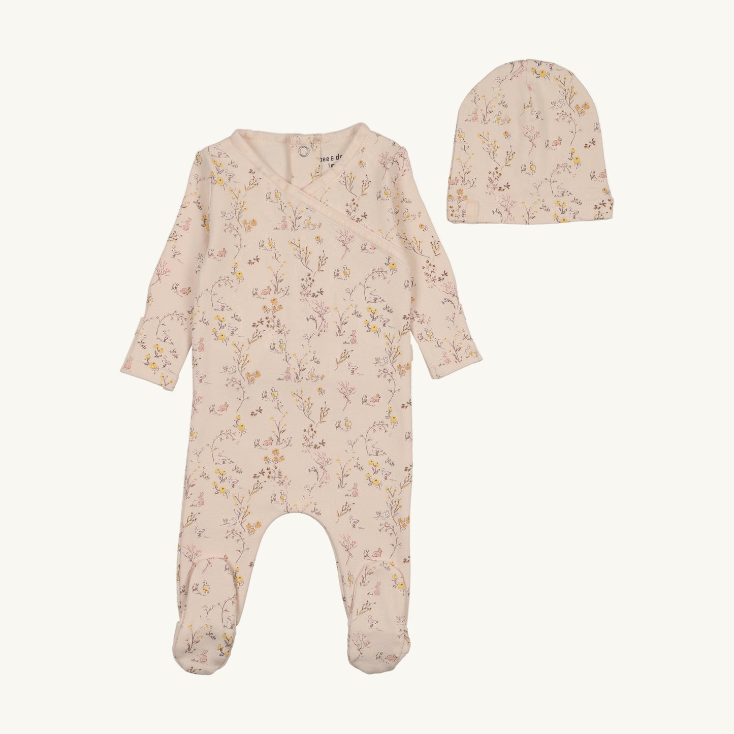 Countryside Quaint Footie/Beanie-Girls Print