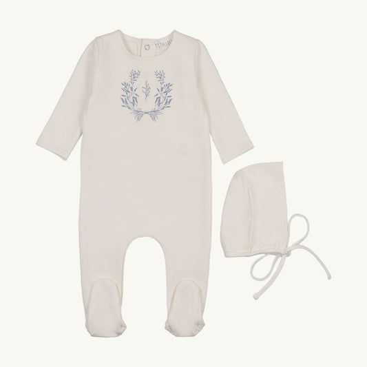 Footie Set Botanical Blue