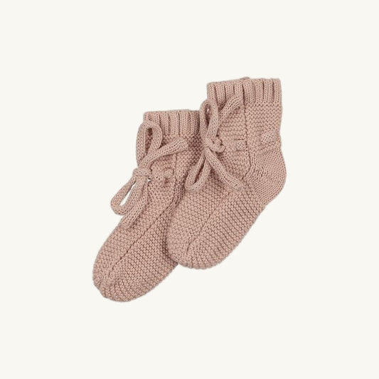 Knit Booties Rose