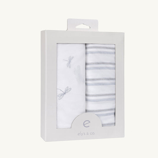 2 Pack Dragonfly & Stripe Cotton Sheets