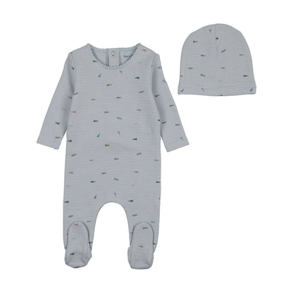 Footit Set Flag/Bow Print