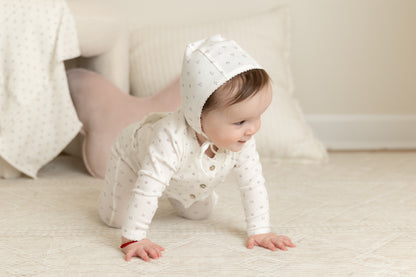 Footie Set with Cardigan Floral Print