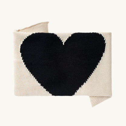 Black Heart Baby Blanket