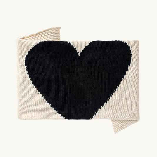 Black Heart Baby Blanket