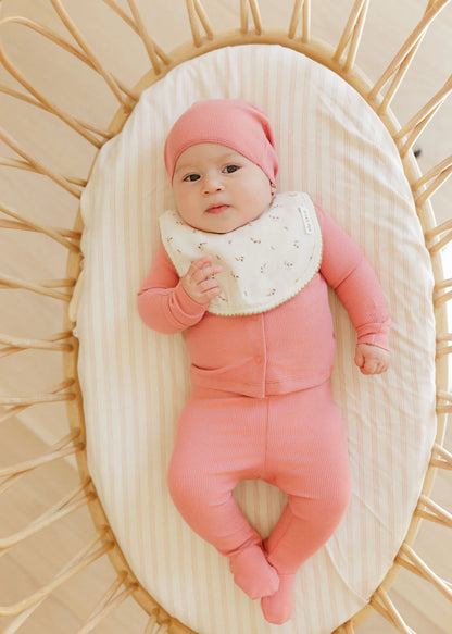 3 Pack Bibs Pink Floral/Solid