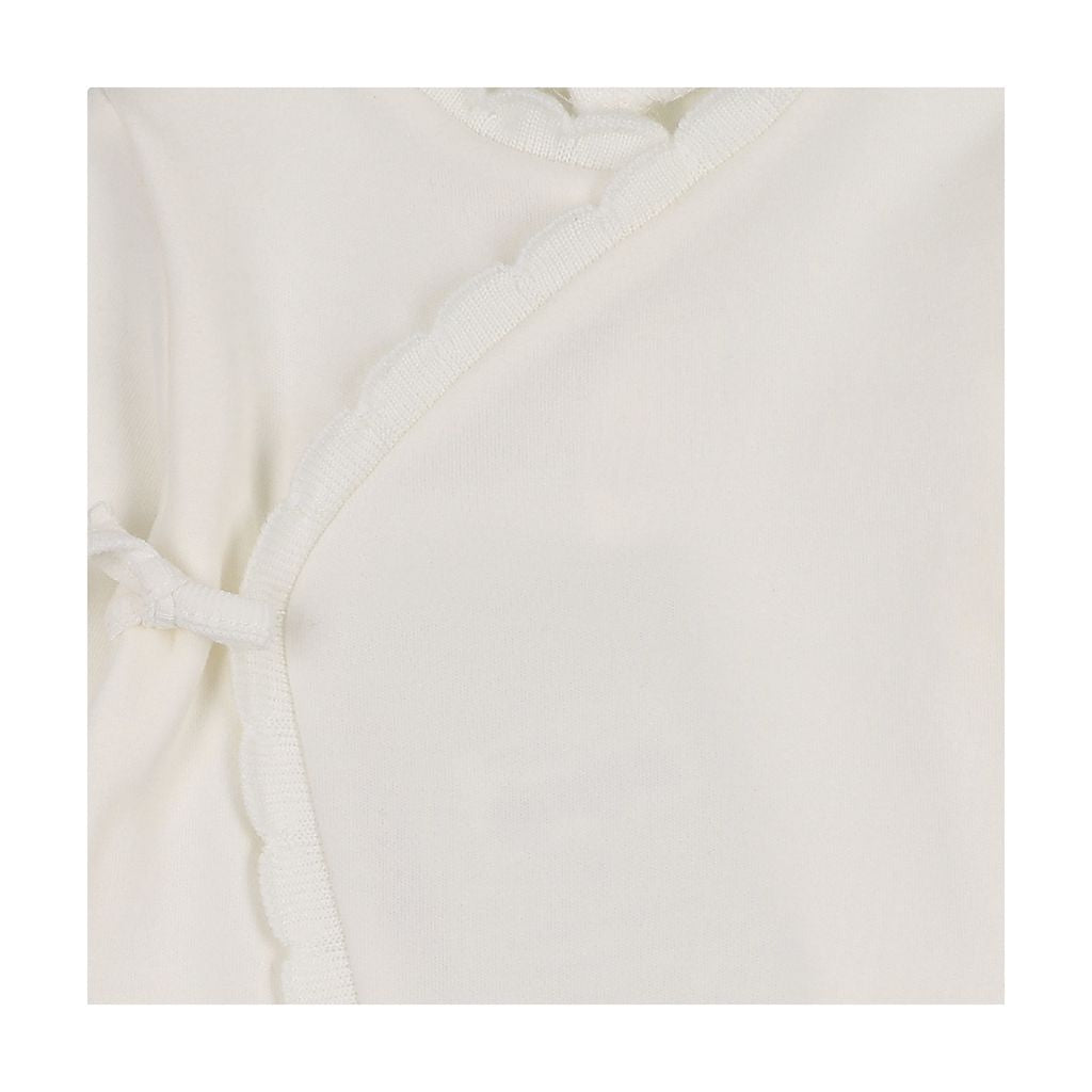 Knit Trim Wrap Layette Set Ivory