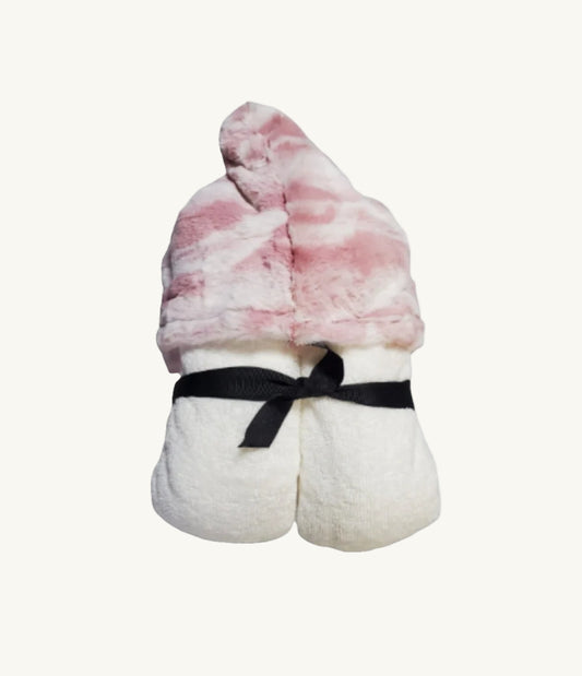 Marble Blush Hooded Towel