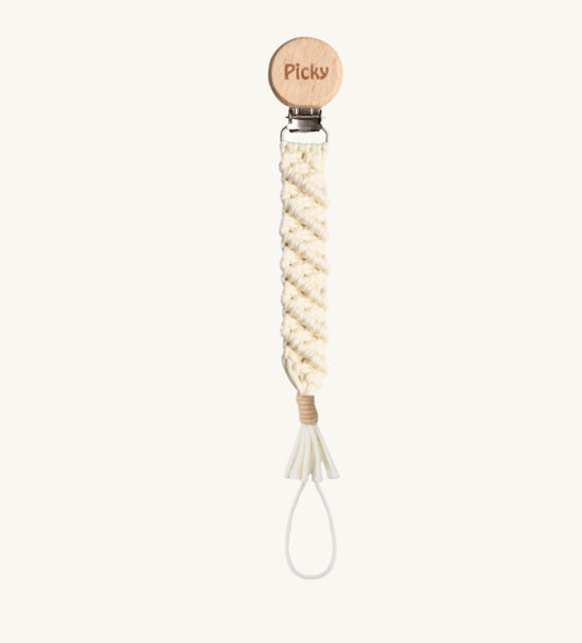 Macrame Braided Paci Clip