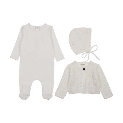 Layette Set with Cardigan Knit