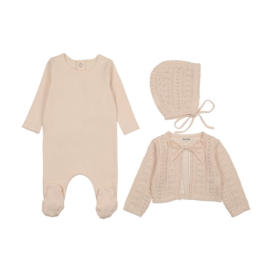 Layette Set with Cardigan Knit