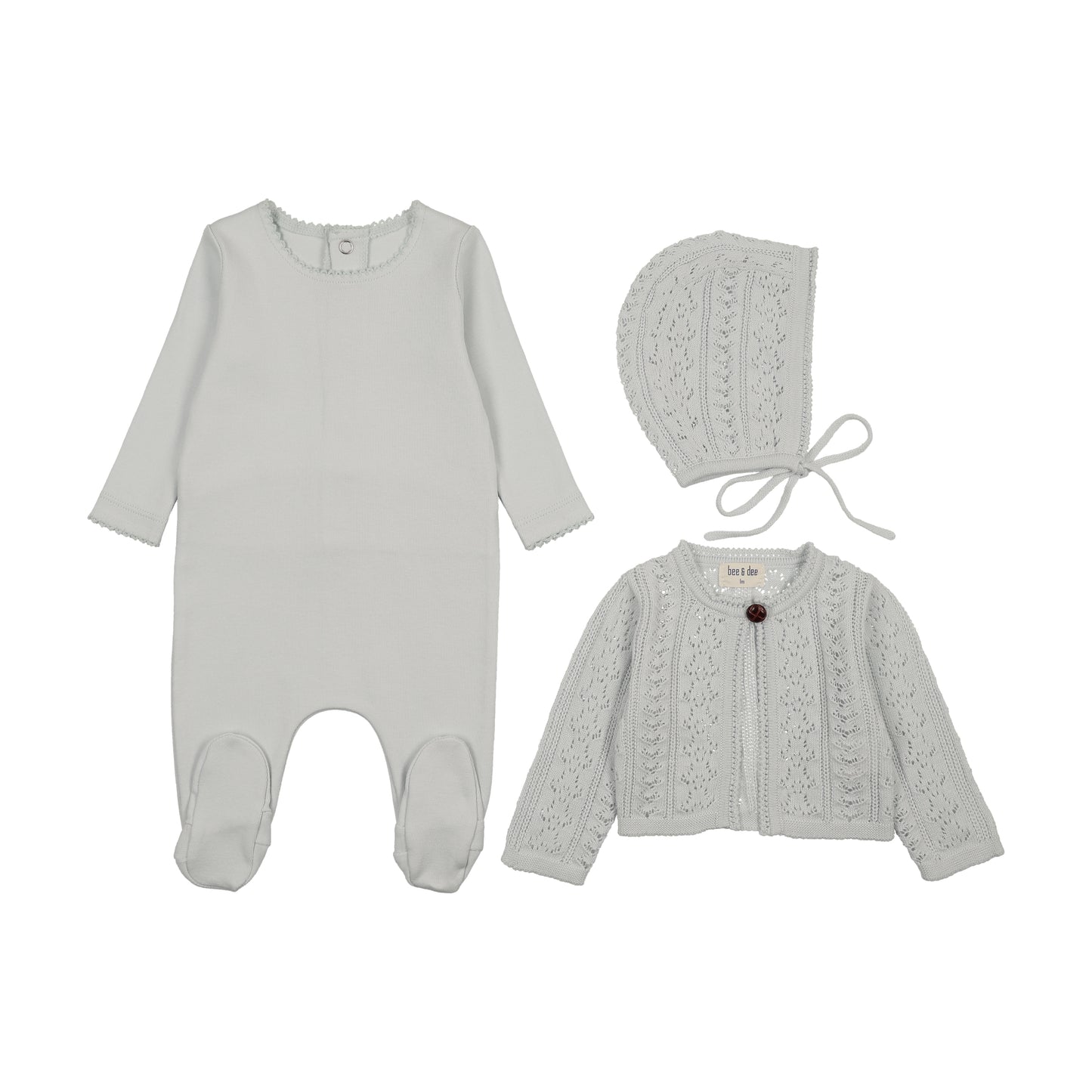 Footie Set with Cardigan Knit