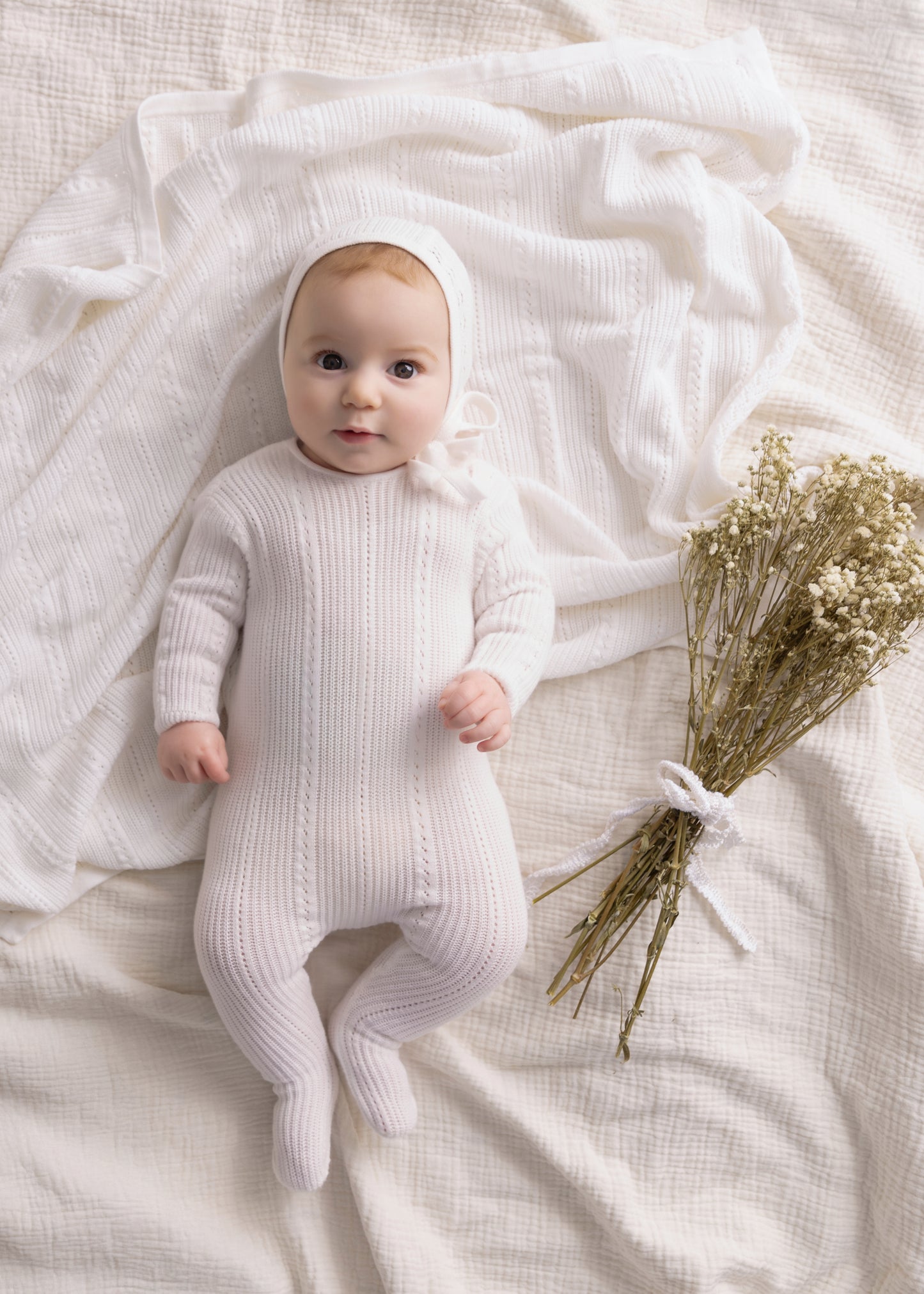 Pointelle Knit Set Ivory
