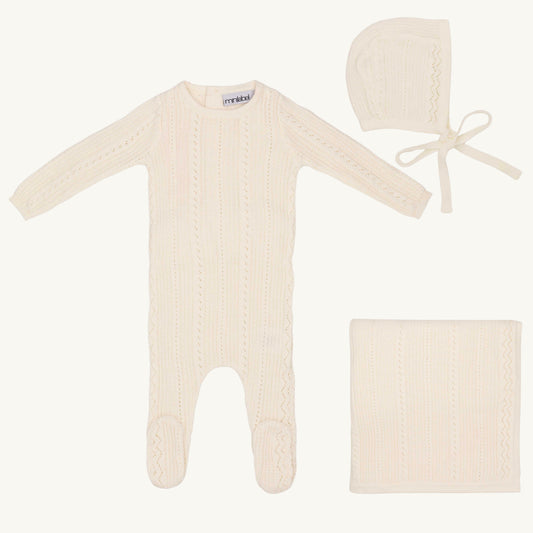 Pointelle Knit Set Ivory