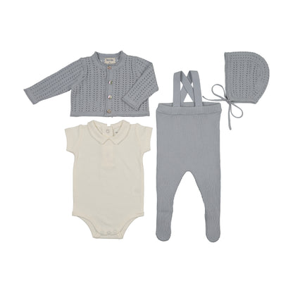 Cardigan Set Knit Ensemble Wrap with Hat