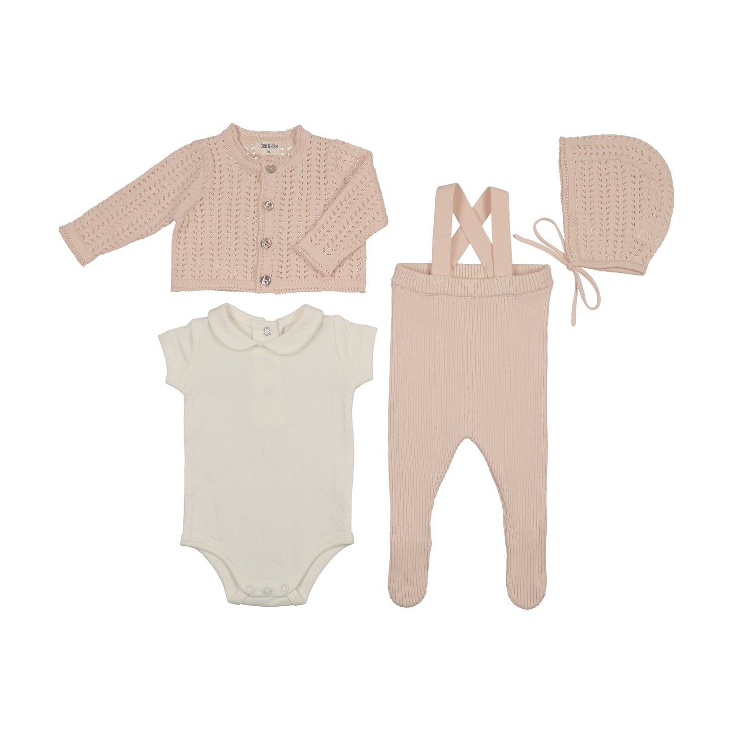 Cardigan Set Knit Ensemble Wrap with Hat