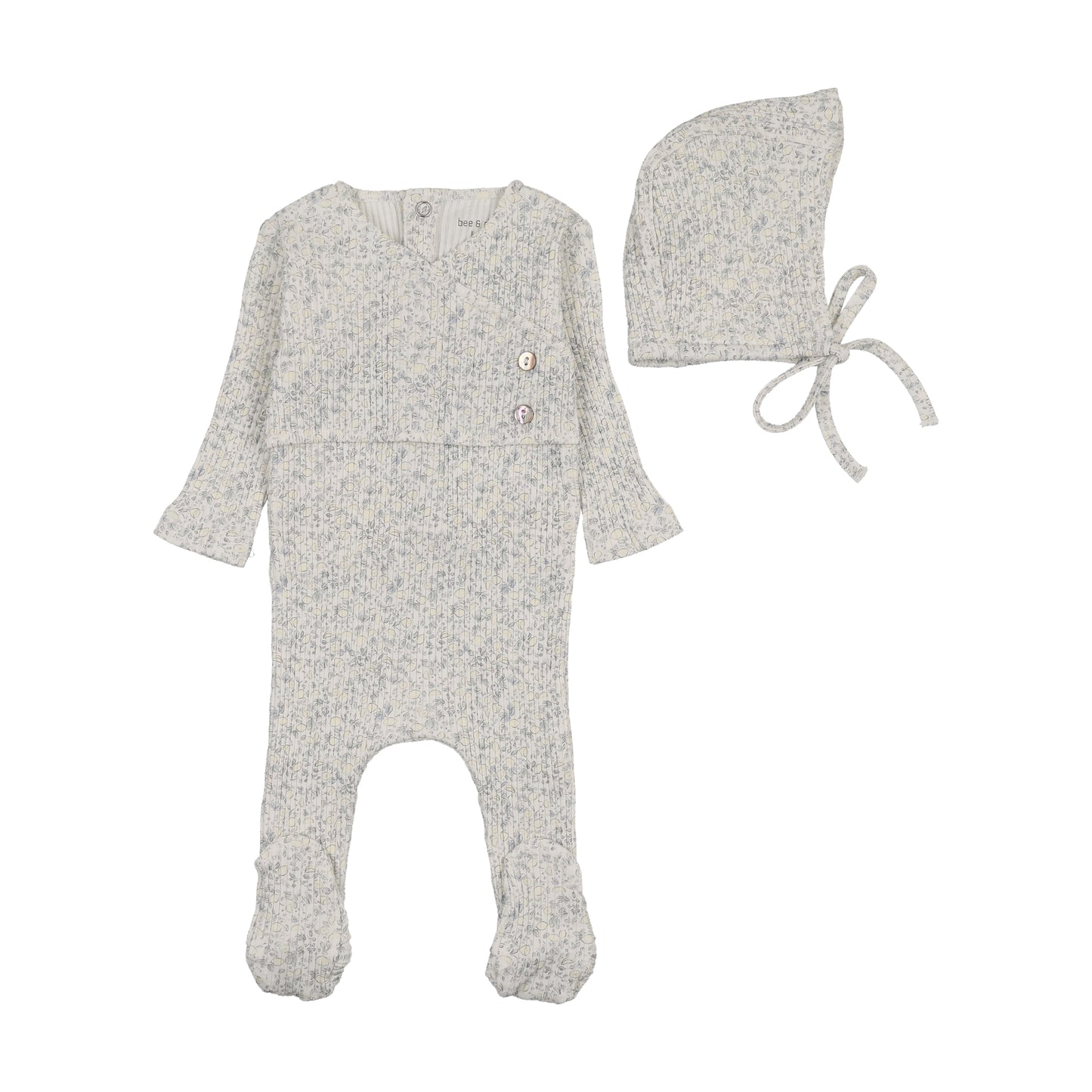Footie Set Lemon Print Wrap