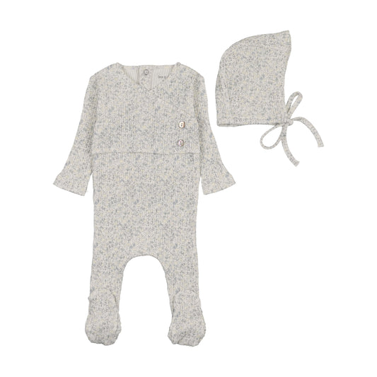 Footie Set Lemon Print Wrap