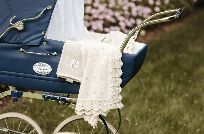 Scalloped Pointelle Blanket