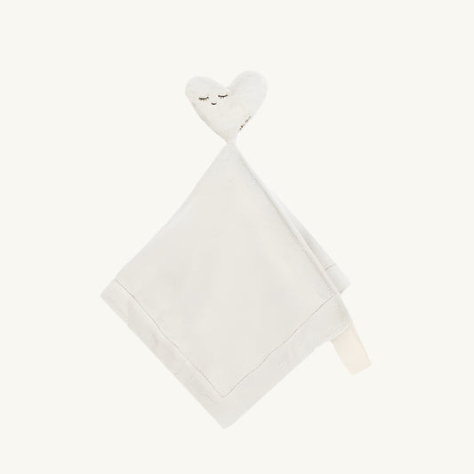 Heart Cream Lovey With Paci/Stroller String