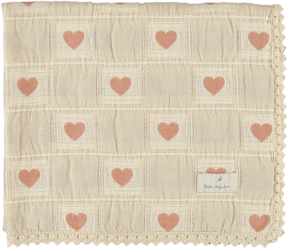Heart Blanket Mauve Patchwork
