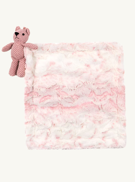 Owl Mauve Bear Minky Lovey