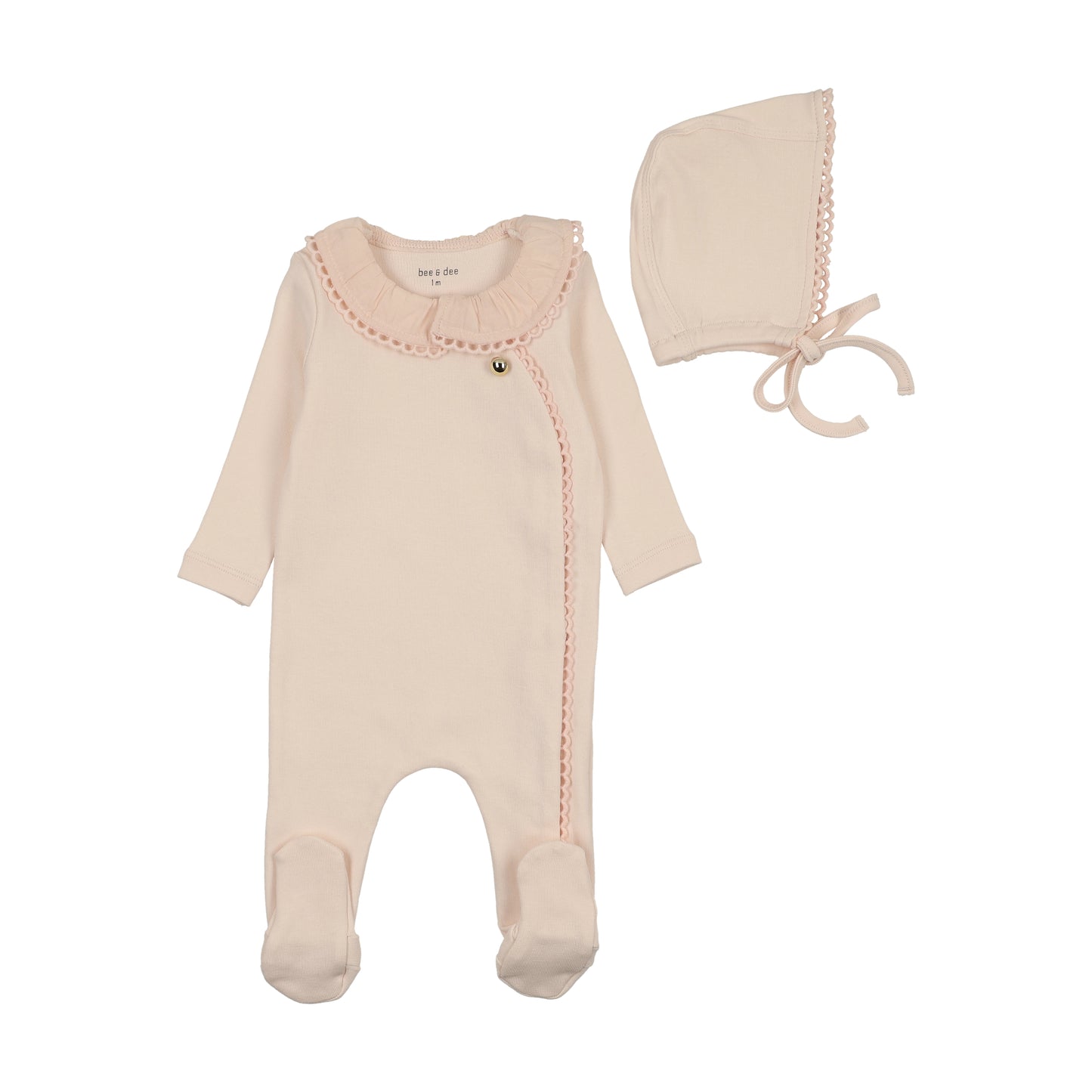 Layette Set Pleated Collar Wrap
