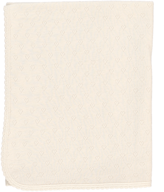 Bebe Heart Blanket Natural Heart