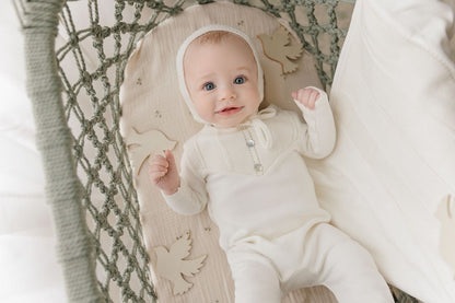 V-Knit Henley Layette set