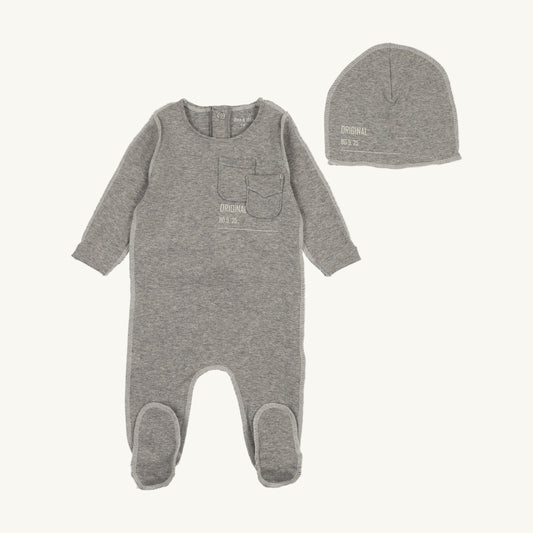 Sewing Pattern Footie/Beanie-French Grey