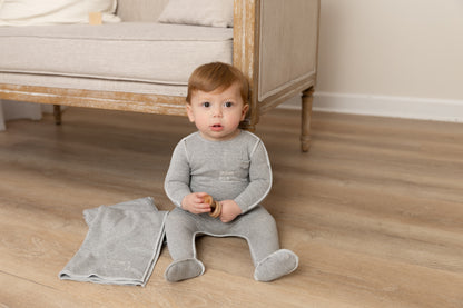 Sewing Pattern Footie/Beanie-French Grey