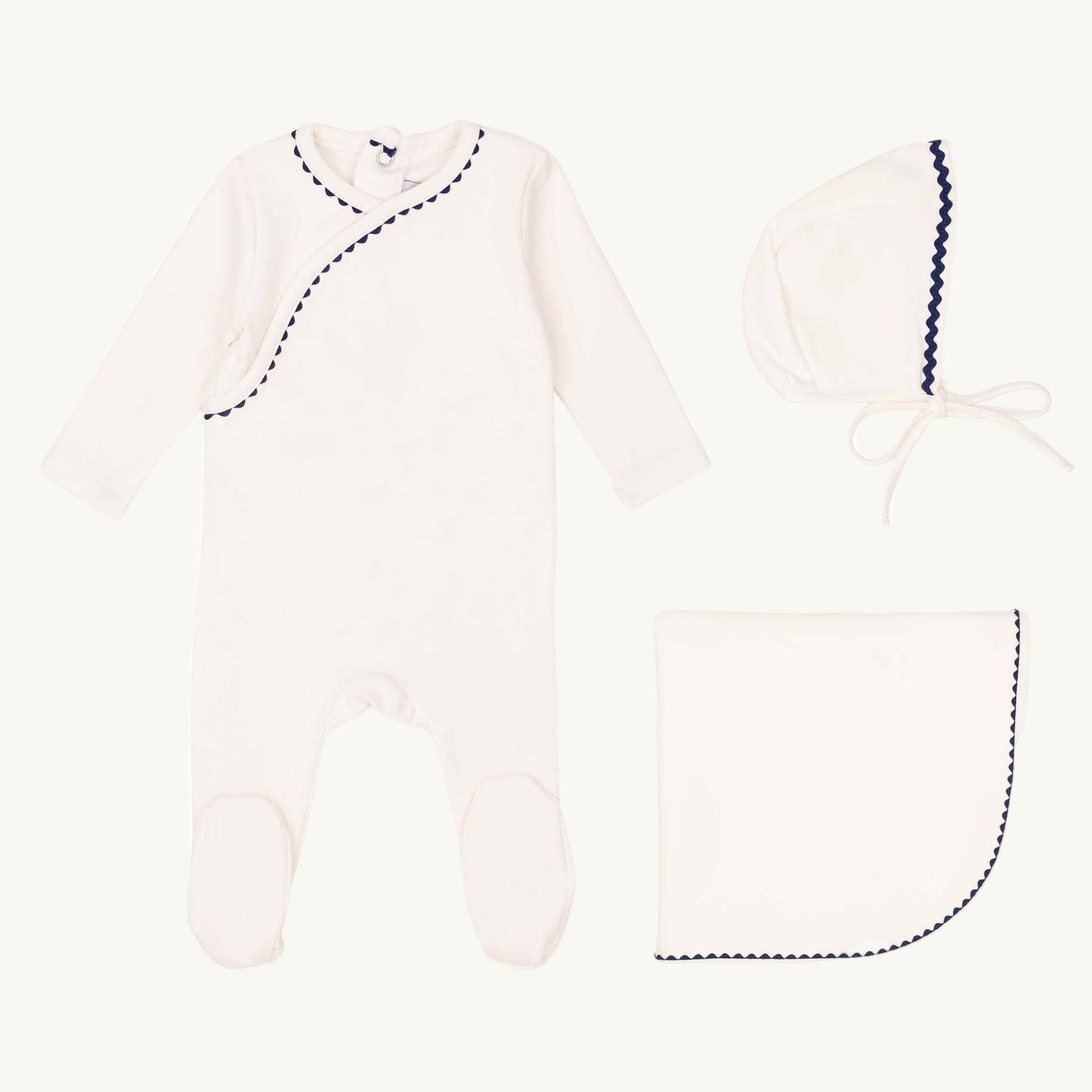 Classic Ric Rac Set Blue on White