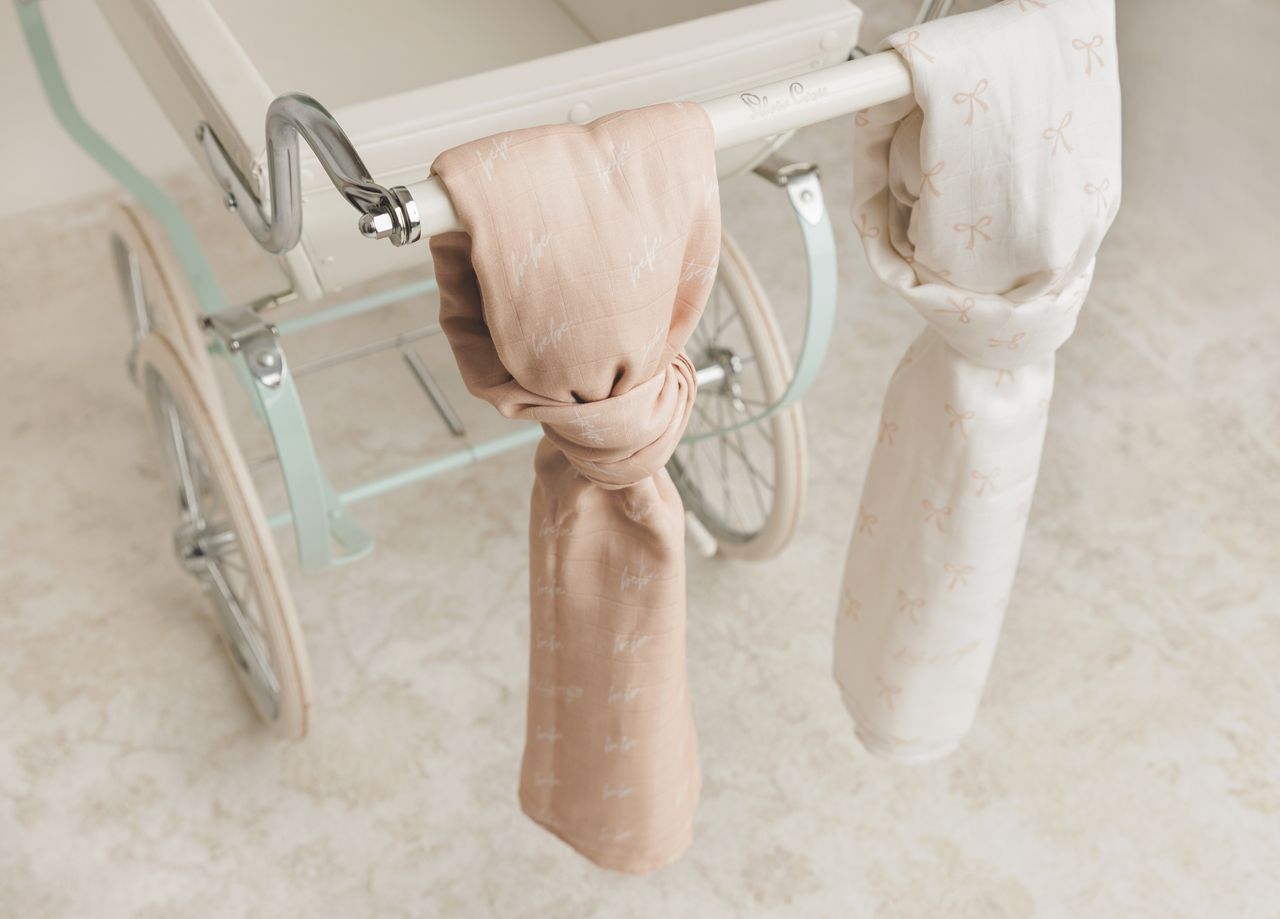 Bebe Bow 2 Pack Swaddle-Pink