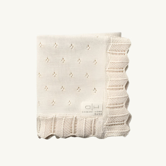 Scalloped Pointelle Blanket