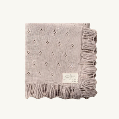 Scalloped Pointelle Blanket