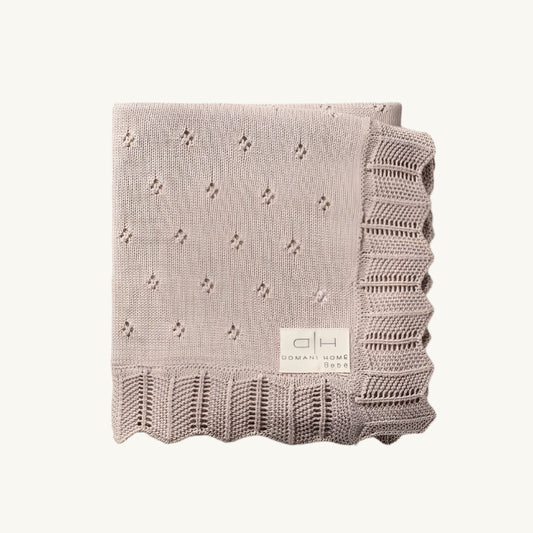Scalloped Pointelle Blanket