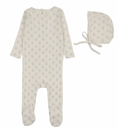 Footie Set Geo Floral Print