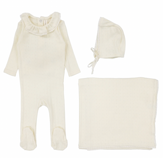 Layette Set Ruffle Fine Pointelle