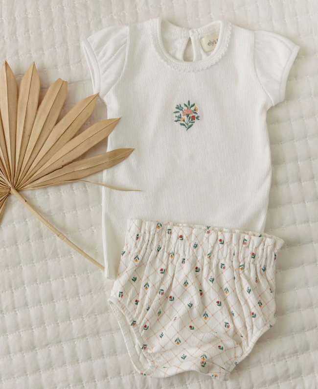 Oufit Set Ribbed Floral