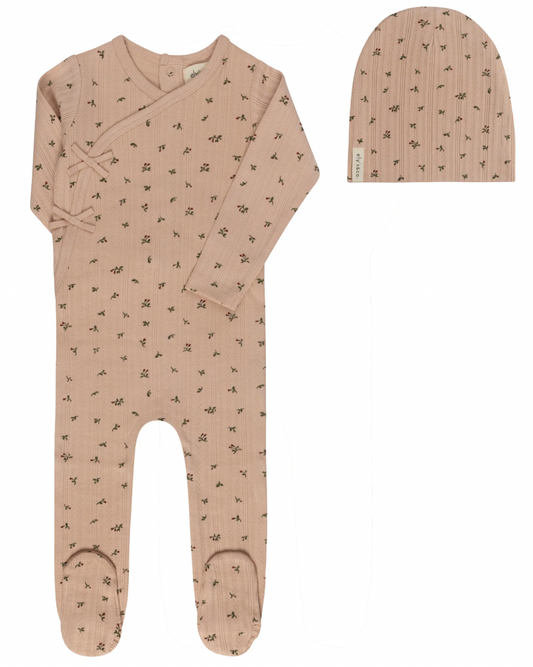 Footie Set Floral Pointelle