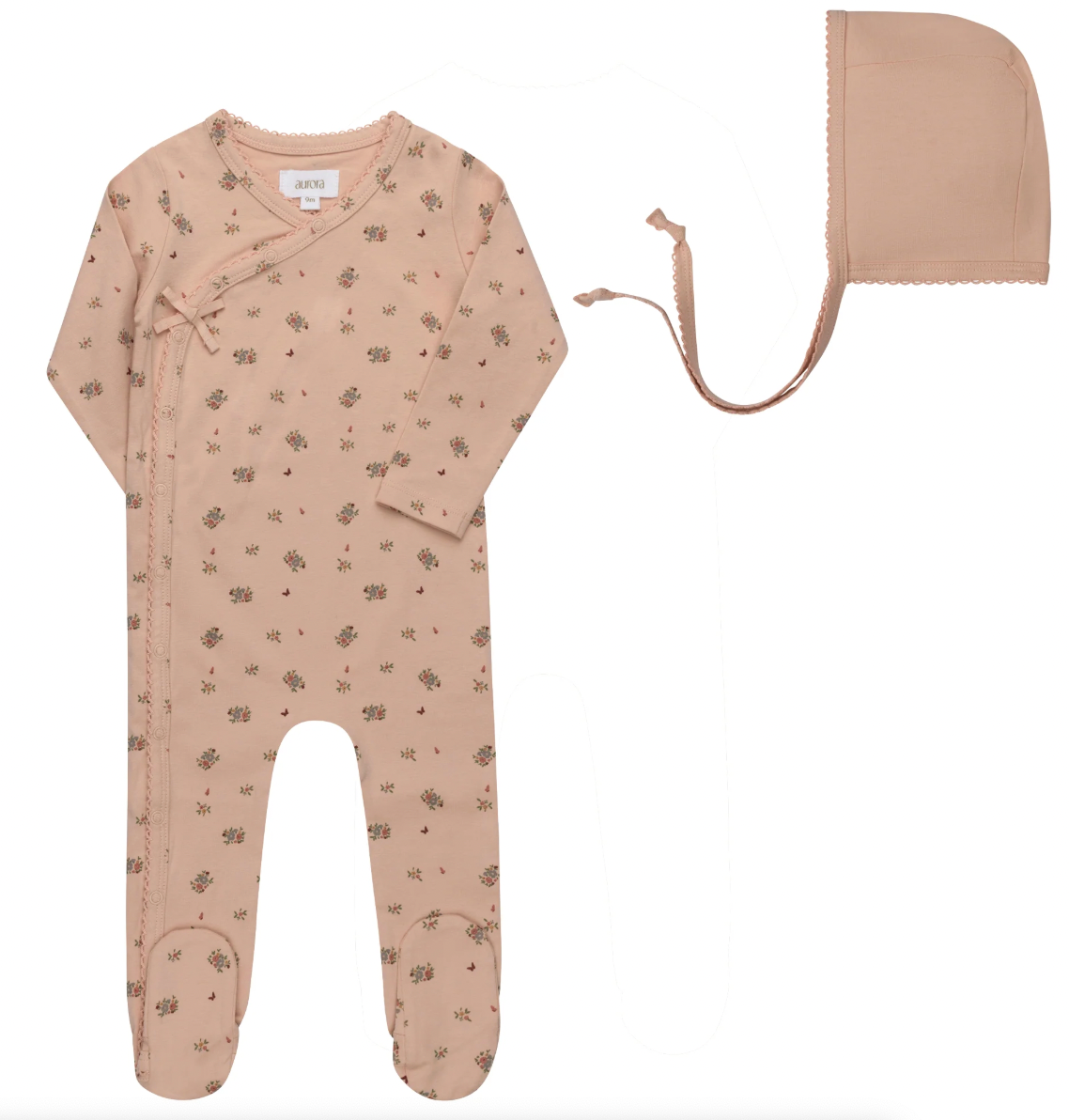 Footie Set Jersey Cotton Floral