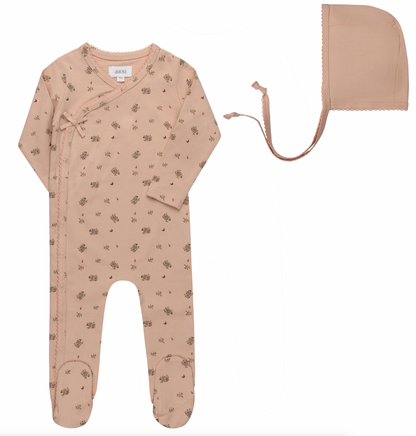 Footie Set Jersey Cotton Floral