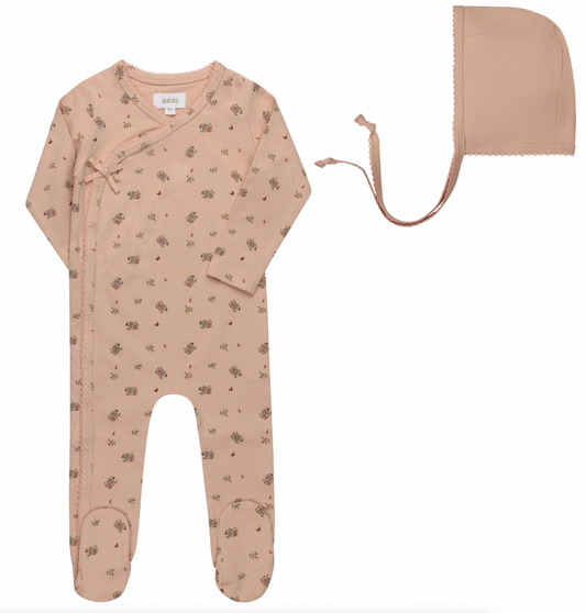 Footie Set Jersey Cotton Floral