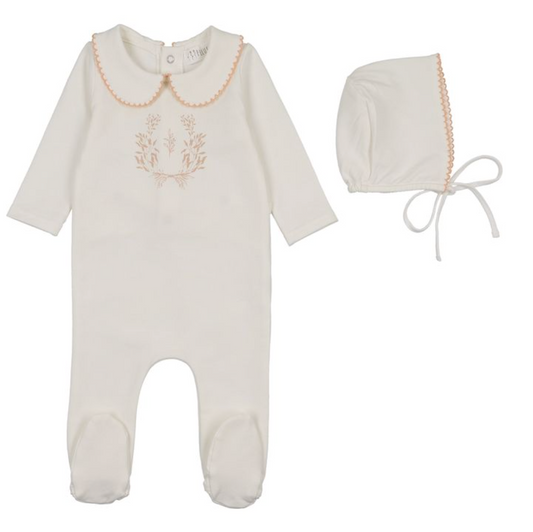 Footie Set Botanical with Collar