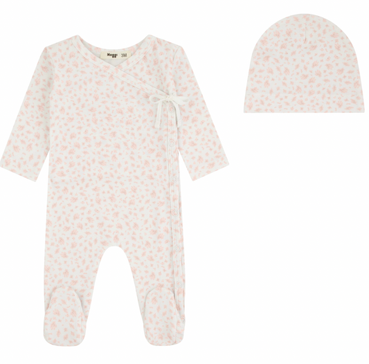 Footie Set Floral Printed Wrap