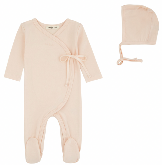 Footie Set Lil Love Embroidered Wrap