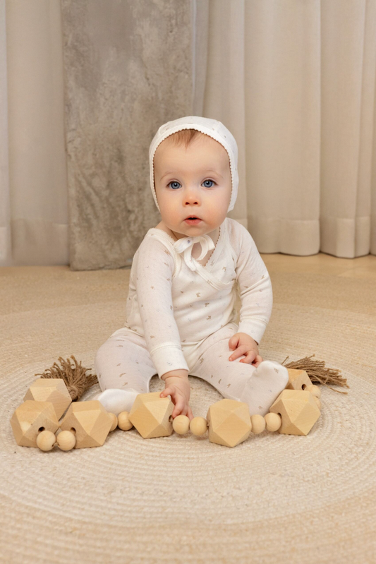 Footie Set Pointelle Printed Wrap